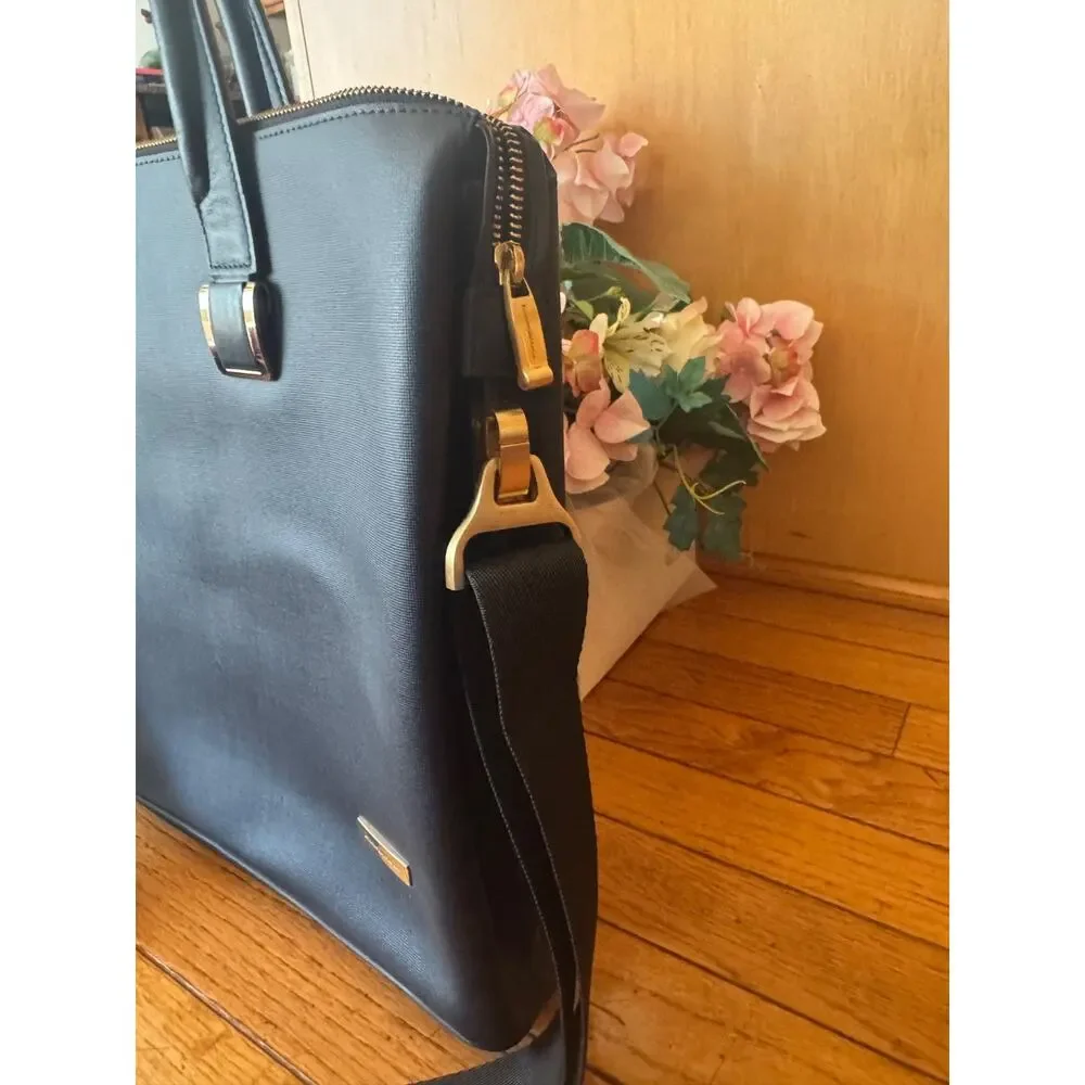Ermenegildo zegna Black BORSA VIAG SOFT CALF NERO BRIEF BAG (pu100